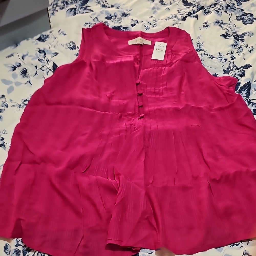 Loft Women's Pink Sleeveless Top